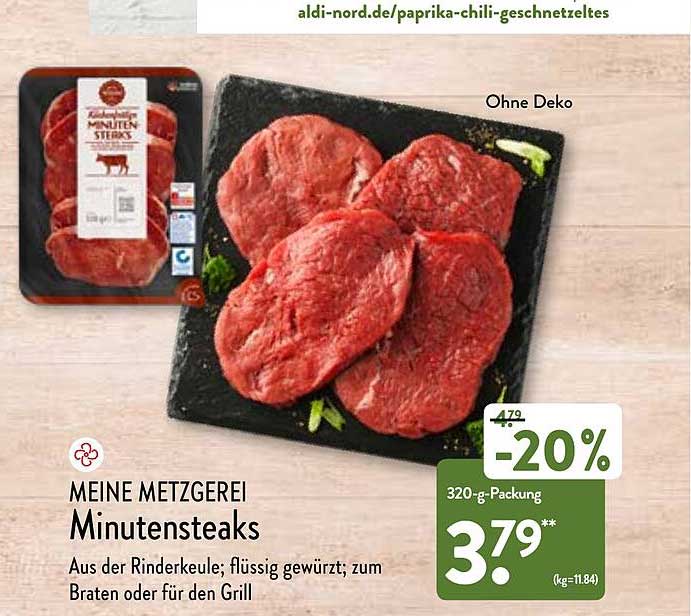 Meine Metzgerei Minutensteaks Angebot Bei ALDI Nord 1Prospekte De