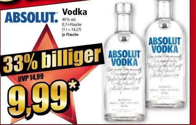 Absolut Vodka Angebot Bei Norma