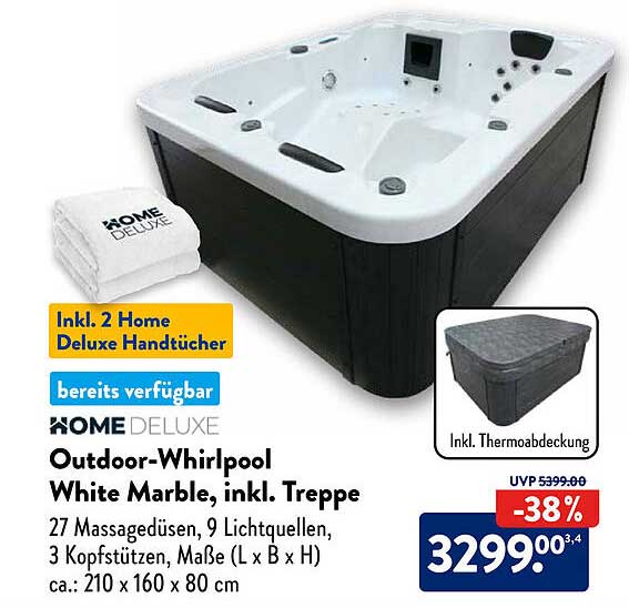 Home Deluxe Outdoor Whirlpool White Marble Angebot Bei Aldi S D