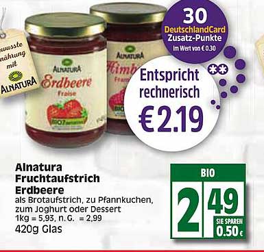 Alnatura Fruchtaufstrich Erdbeere Angebot Bei Edeka Prospekte De