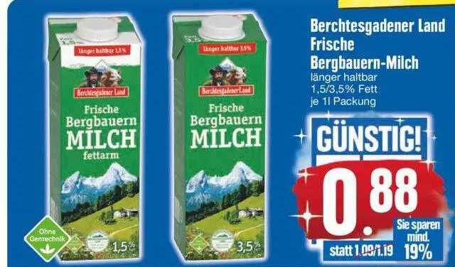 Berchtesgadener Land Frische Bergbauern Milch Angebot Bei EDEKA