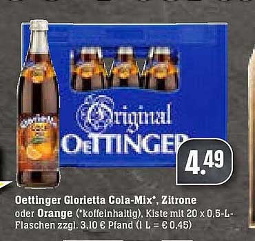 Oettinger Glorietta Cola Mix Zitrone Oder Orange Angebot Bei E Center