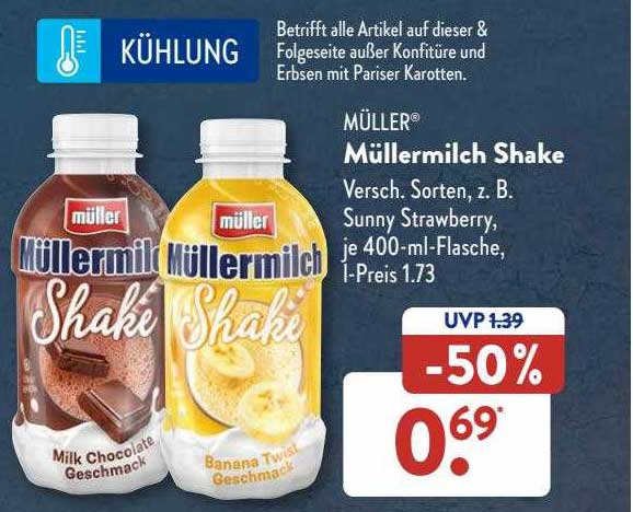 Müller Müllermilch Shake Angebot bei ALDI SÜD 1Prospekte de