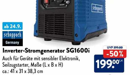 Scheppach Inverter Stromgenerator Sg I Angebot Bei Aldi S D