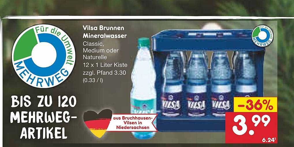 Vilsa Brunnen Mineralwasser Angebot Bei Netto Marken Discount