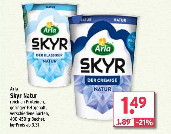 Arla Skyr Natur Angebot Bei Wasgau 1Prospekte De