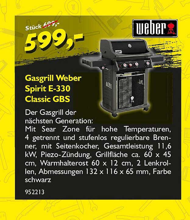 Weber Gasgrill Spirit E Classic Gbs Angebot Bei Holz Possling