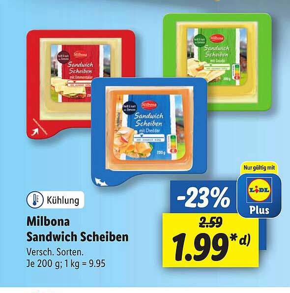 Milbona Sandwich Scheiben Angebot Bei Lidl Prospekte De