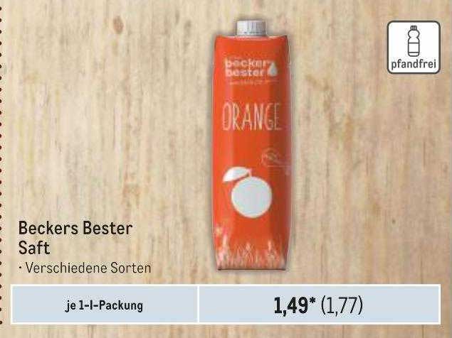 Becker S Bester Saft Angebot Bei METRO