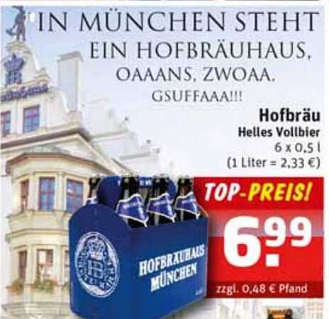 Hofbr U Helles Vollbier Angebot Bei Schluckspecht Prospekte De