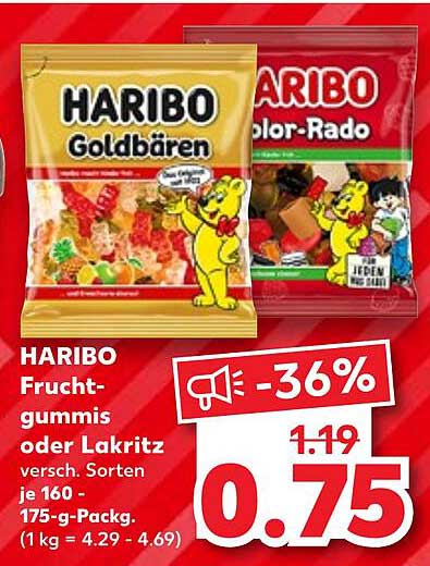 Haribo Frucht Gummis Oder Lakritz Angebot Bei Kaufland 1Prospekte De