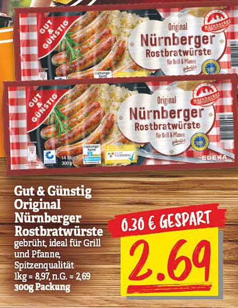 Gut G Nstig Original N Rnberger Rostbratw Rste Angebot Bei Np Discount