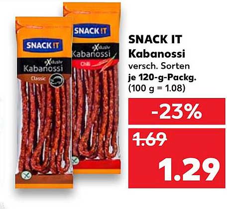 Snack It Kabanossi Angebot Bei Kaufland Prospekte De