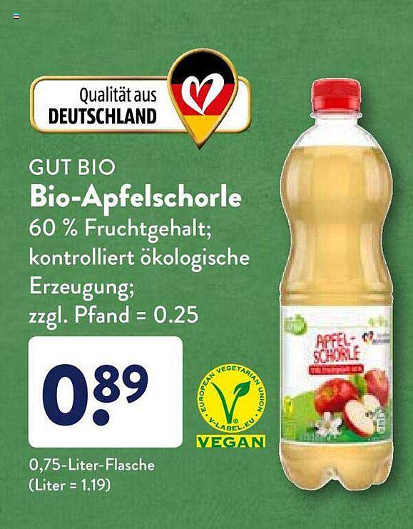 Gut Bio Bio Apfelschorle Angebot Bei Aldi Nord Prospekte De