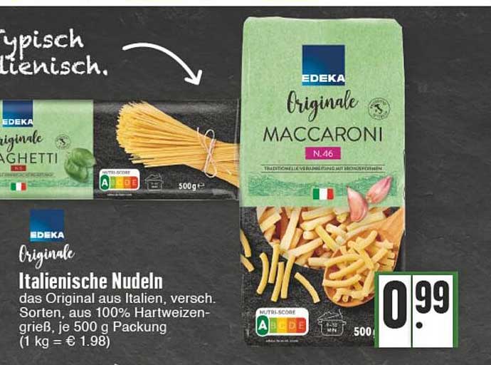 Edeka Originale Italienische Nudeln Angebot Bei E Center 1Prospekte De