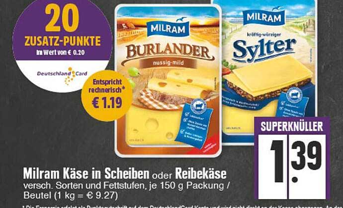 Milram K Se In Scheiben Oder Reibek Se Angebot Bei Edeka