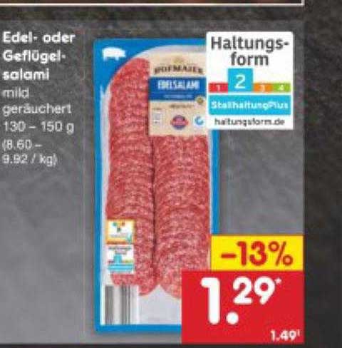 Edel Oder Geflügelsalami Angebot bei Netto Marken Discount