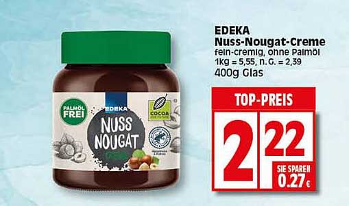 Edeka Nuss Nougat Creme Angebot Bei Elli Markt Prospekte De