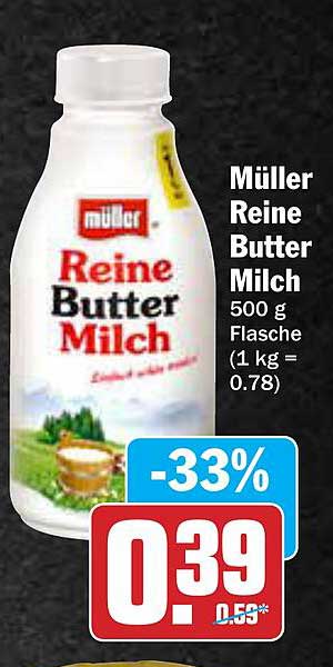 Müller Reine Butter Milch Angebot bei AEZ 1Prospekte de