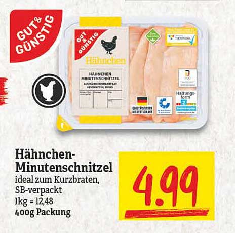 Gut Günstig Hähnchen minutenschnitzel Angebot bei NP Discount