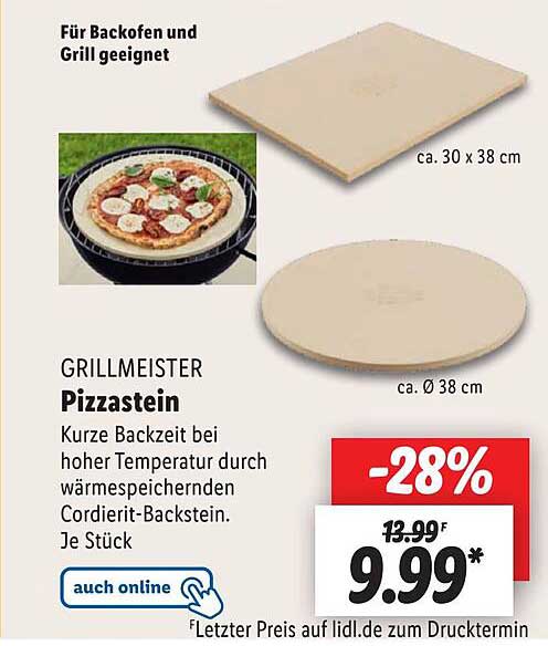 Grillmeister Pizzastein Angebot Bei Lidl Prospekte De