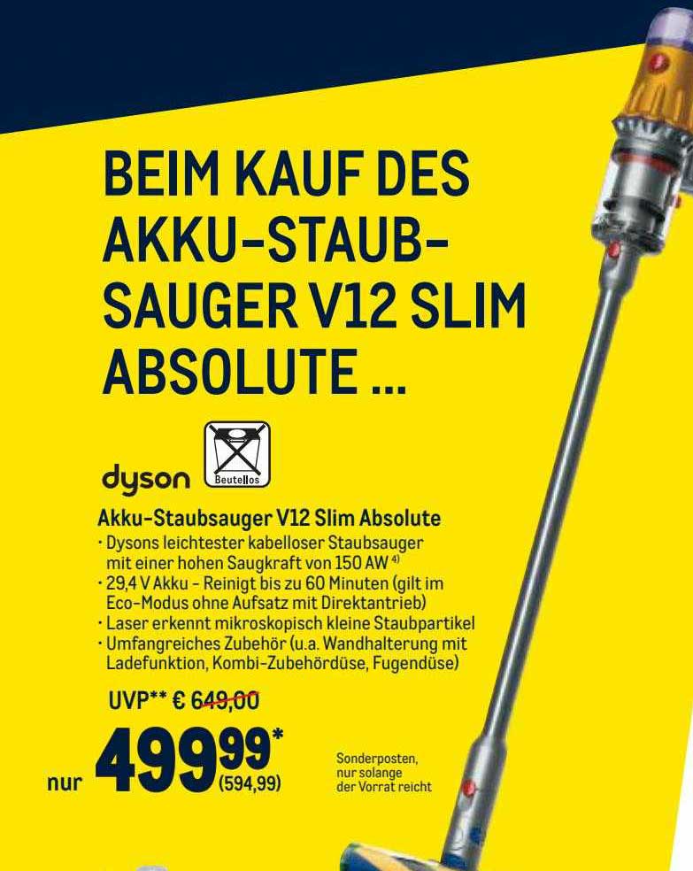 Dyson Akku Staubsauger V Slim Absolute Angebot Bei Metro Prospekte De