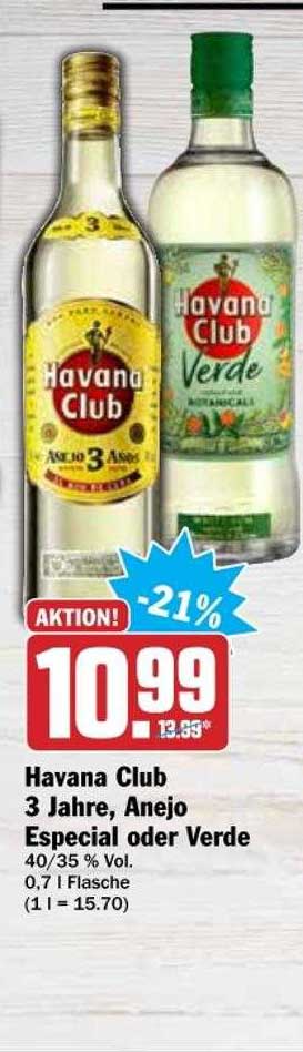 Havana Club Jahre Anejo Especial Oder Verde Angebot Bei Dodenhof