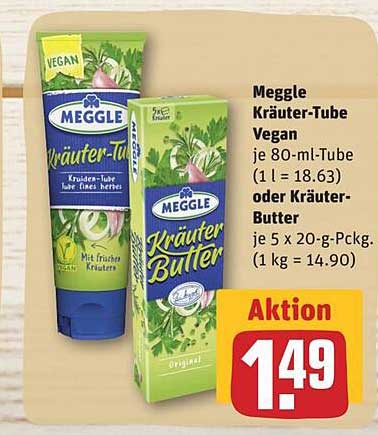 Meggle Kr Uter Tube Vegan Oder Kr Uter Butter Angebot Bei Rewe