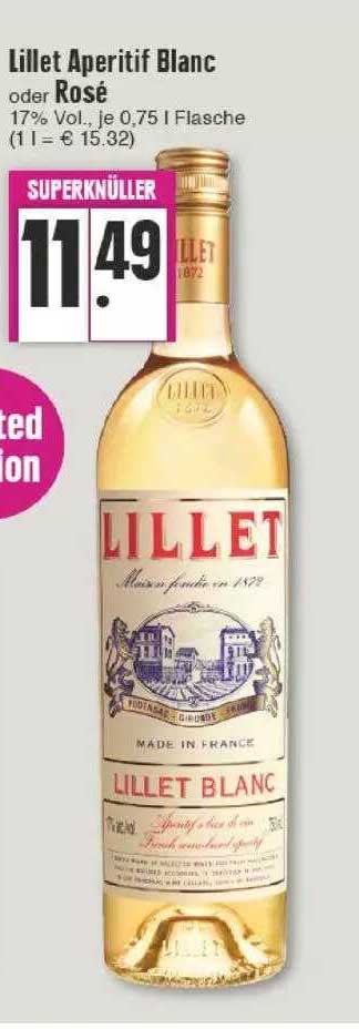 Lillet Aperitif Blanc Oder Ros Angebot Bei Edeka