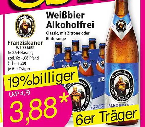 Franziskaner Wei Bier Alkoholfrei Angebot Bei Norma Prospekte De