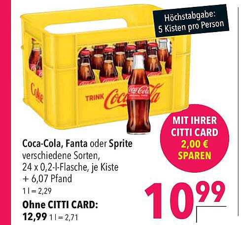 Coca Cola Fanta Oder Sprite Angebot Bei Citti Markt