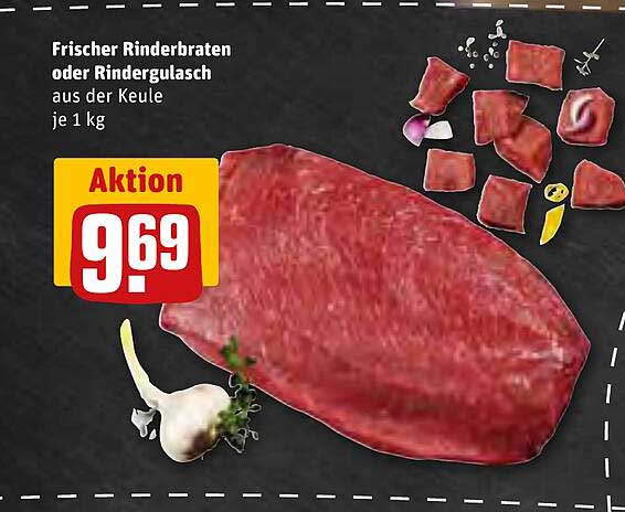 Frischer Rinderbraten Oder Rindergulasch Angebot Bei Rewe Prospekte De