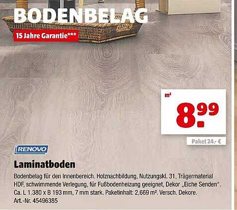 Renovo Laminatboden Angebot Bei Hagebaumarkt Prospekte De