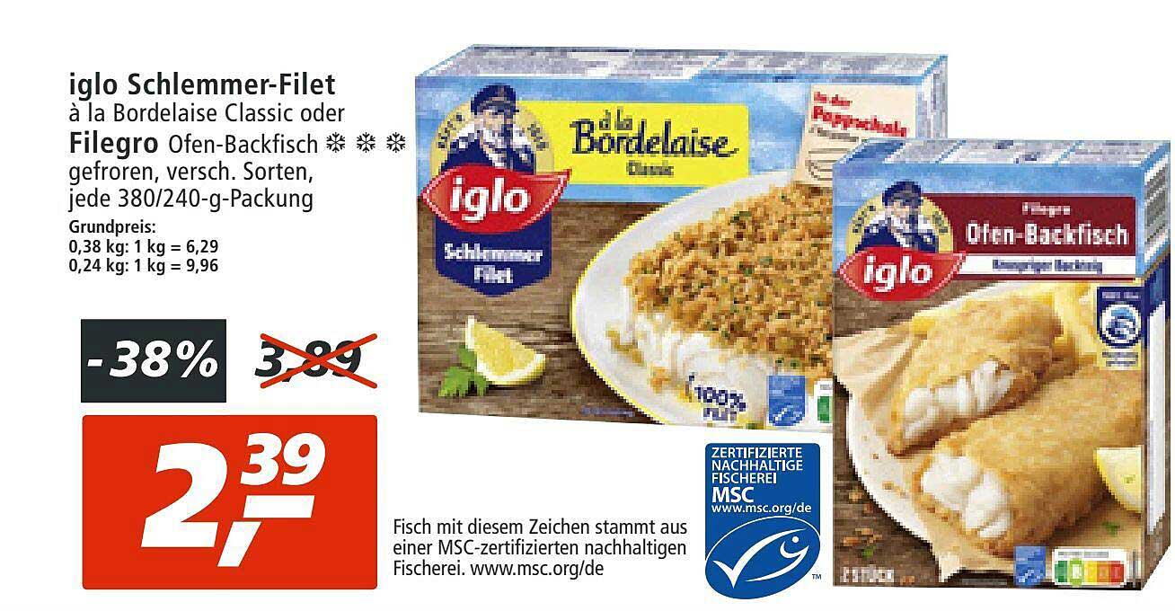 Iglo Schlemmer Filet Oder Filegro Angebot Bei Real 1Prospekte De