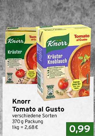 Knorr Tomato Al Gusto Angebot Bei CAP Markt