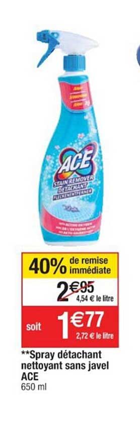 Promo Spray Détachant Nettoyant Sans Javel Ace chez Cora iCatalogue fr