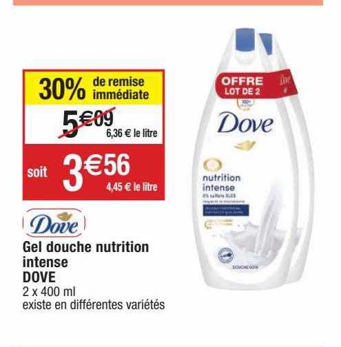 Offre Gel Douche Nutrition Intense Dove Chez Migros France