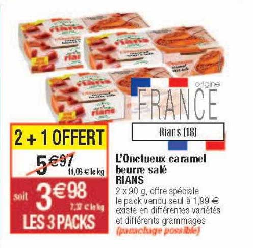 Promo L Onctueux Caramel Beurre Sal Rians Chez Migros France