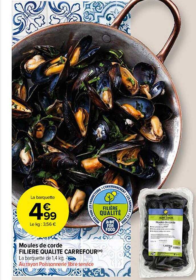 Promo Moules De Corde Fili Re Qualit Carrefour Chez Carrefour Market