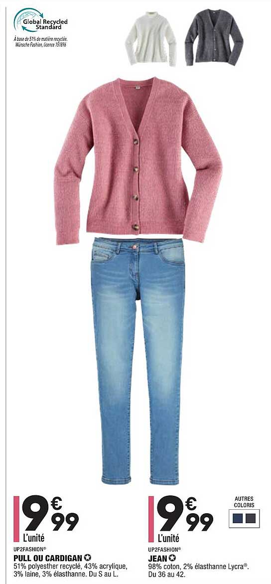 Promo Pull Ou Cardigan Jean Up2fashion Chez Aldi ICatalogue Fr