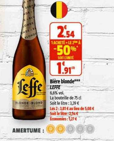 Promo Bi Re Blonde Leffe Chez Coccimarket Icatalogue Fr