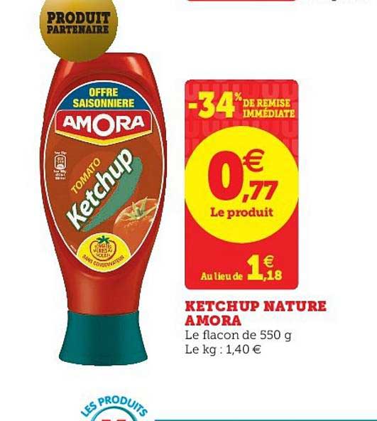 Promo Ketchup Nature Amora Chez Hyper U Icatalogue Fr