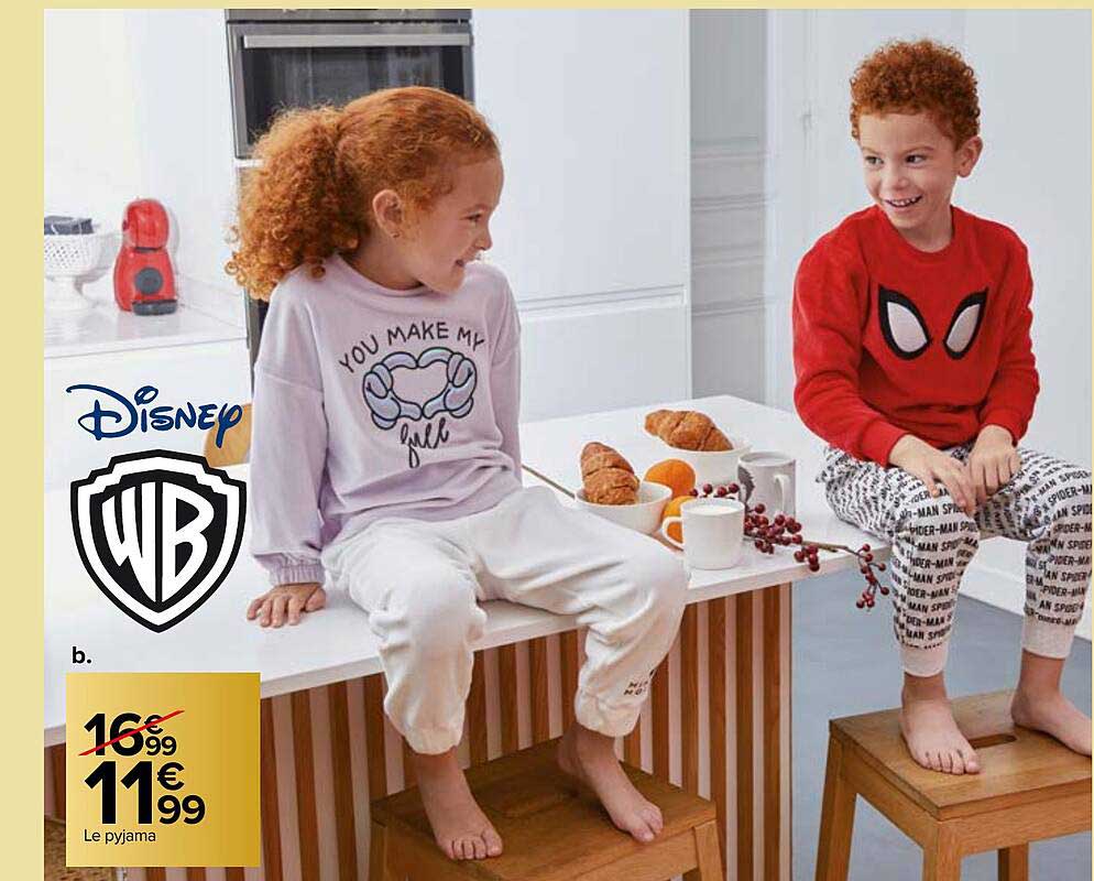 Promo Le Pyjama Disney Wb Chez Carrefour Icatalogue Fr