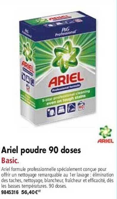 Promo Ariel Poudre Doses Basic Chez Plein Ciel Icatalogue Fr