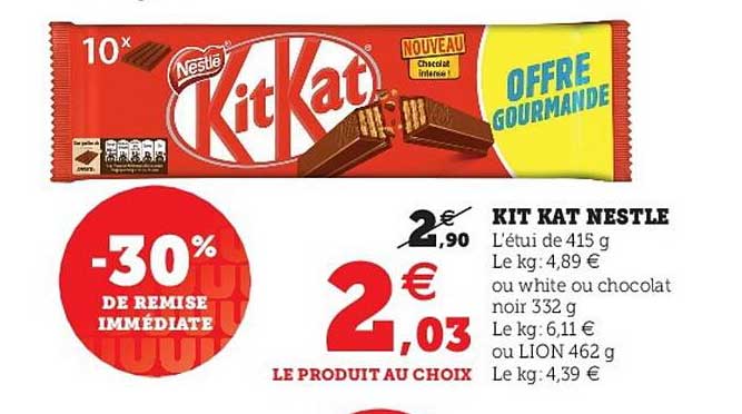 Promo Kit Kat Nestlé chez U Express iCatalogue fr