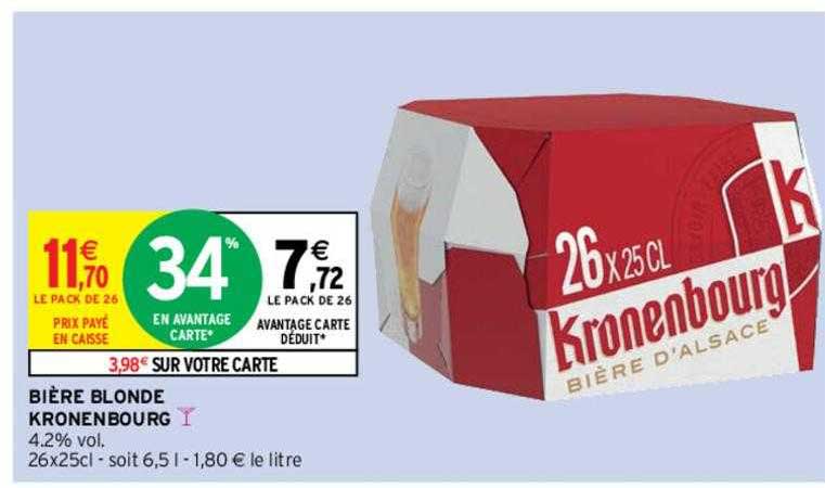 Promo Bi Re Blonde Kronenbourg Chez Intermarch Contact Icatalogue Fr