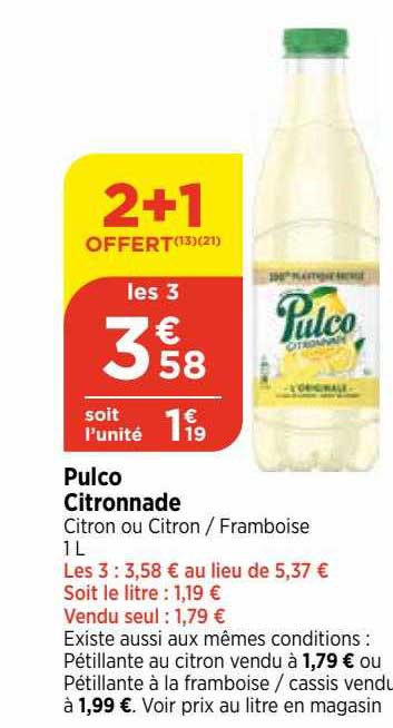 Promo Citronnade Pulco Chez Bi Icatalogue Fr