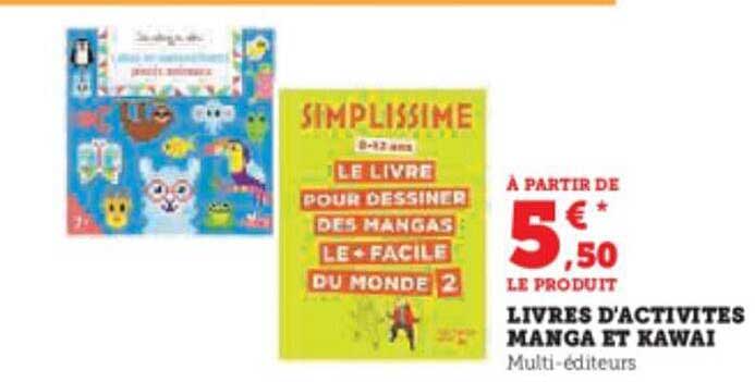 Promo Livres D activités Manga Et Kawai chez Hyper U iCatalogue fr