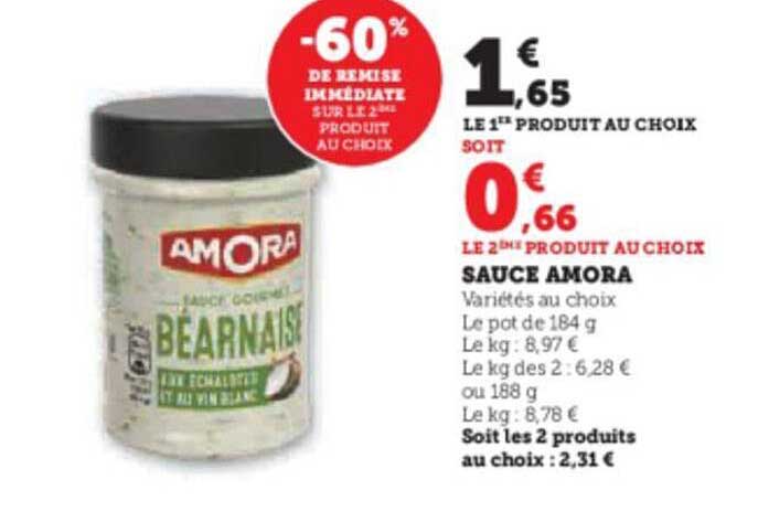 Promo Sauce Amora Chez Hyper U Icatalogue Fr