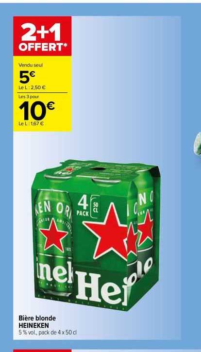 Promo Bi Re Blonde Heineken Chez Carrefour Contact Icatalogue Fr